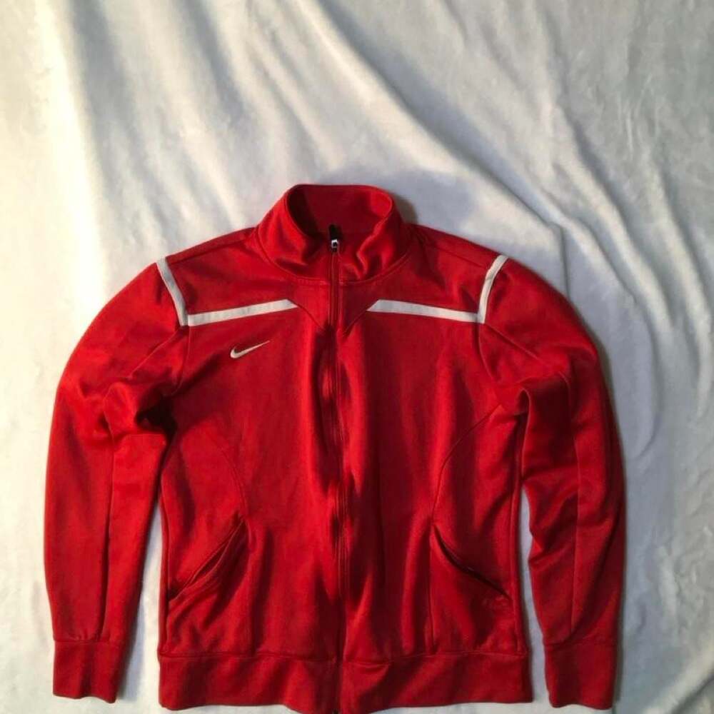 Nike Dri-FIT Red Track Jacket Full Zip